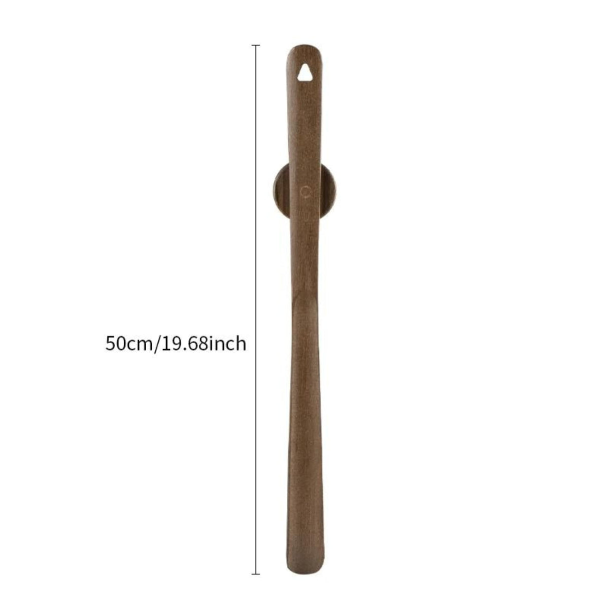 Kolbein 19.7" Long Wooden Shoehorn - Magnetic, Easy Wall Mount, Durable & Elegant Beechwood Design, Comfortable Shoe Wearing (Nut Brown) Generic