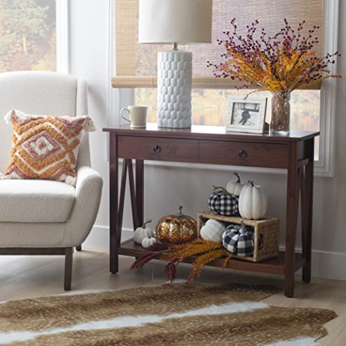 Linon Home Dcor Console Table, 42.01"w x 13.98"d x 30.71"h, Antique Tobacco Linon