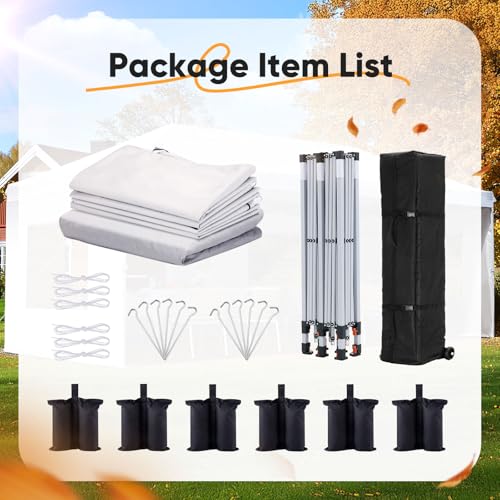 Quictent 10x20 FT Pop up Canopy Tent with Sidewalls, Easy Setup and Wheeled Bag for Outdoor Event Party Commercial Camping Markets and Instant Shelter Quictent