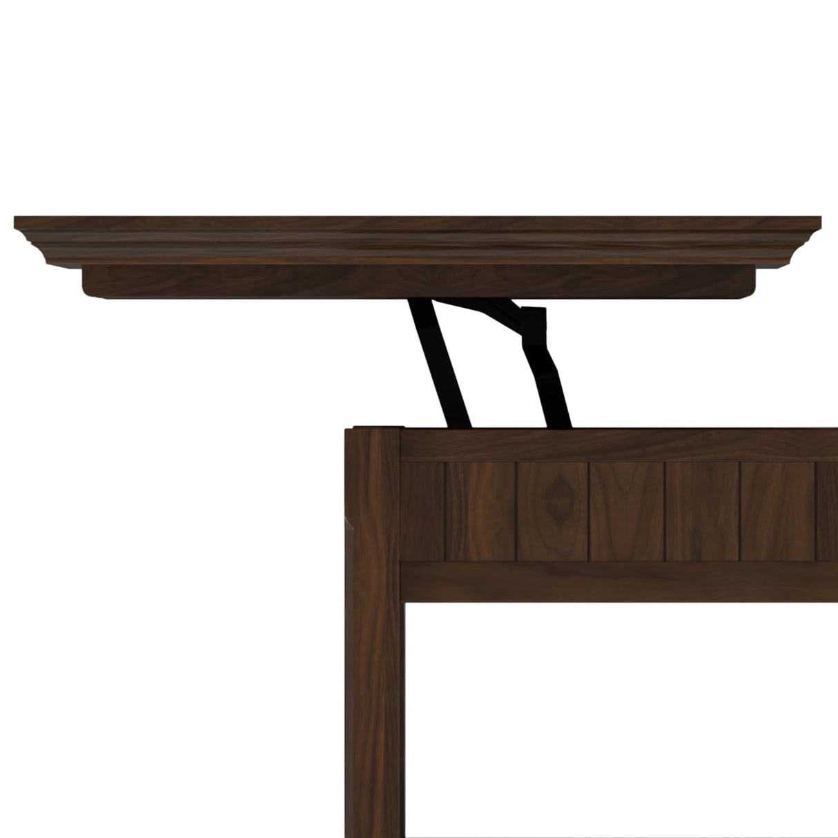 SIMPLIHOME Acadian Solid Wood 48 inch Wide Rectangle Transitional Lift Top Coffee Table in Brunette Brown for The Living Room and Family Room SIMPLIHOME