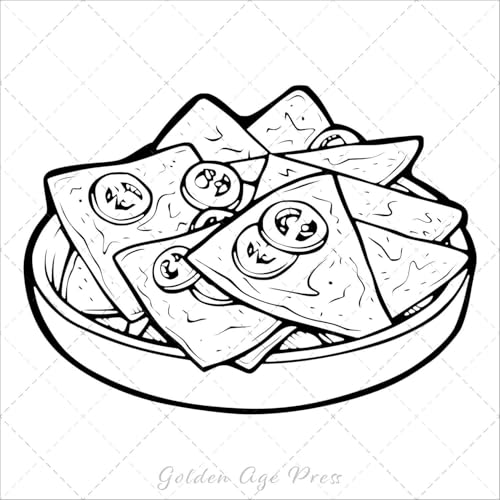 Food & Snacks Bold & Easy Coloring Book: Simple Large Print Savory and Sweet Treats Dessert Designs for Kids, Adults & Beginners WoodArtSupply