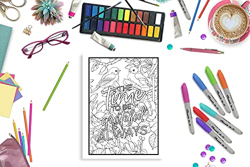 Mindfulness Coloring Book for Teens & Adults WoodArtSupply
