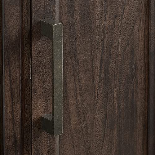 Crosley Furniture Camden Corner Fireplace TV Stand for 50+ inch TVs, Entertainment Center with Storage Shelves, Dark Walnut Crosley Furniture