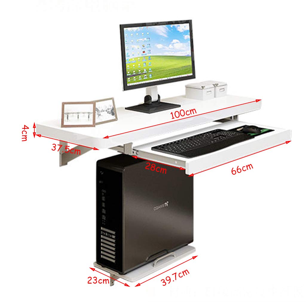WZHONG Versatile Wall-Mounted Floating Desk – Elegant Space-Saving Solution for Home and Office WZHONG