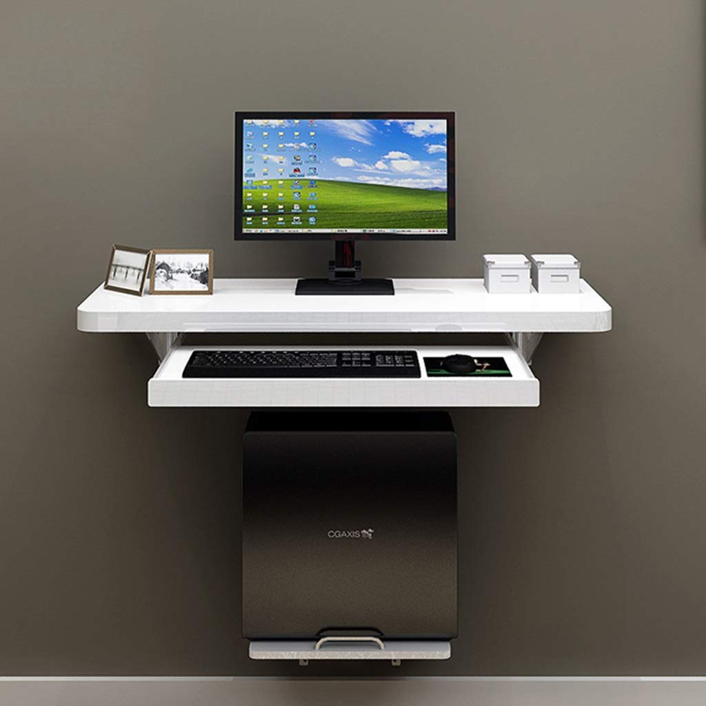 WZHONG Versatile Wall-Mounted Floating Desk – Elegant Space-Saving Solution for Home and Office WZHONG