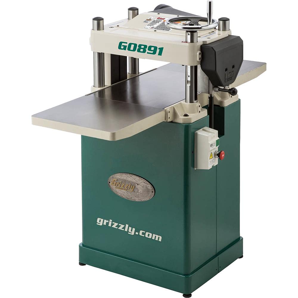 Grizzly Industrial G0891-15" 3 HP Fixed-Table Planer with Helical Cutterhead Grizzly Industrial