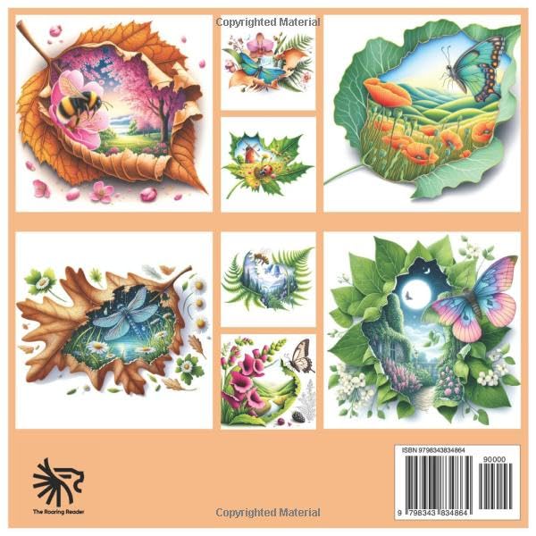 Torn Leaves And Tiny Insects Grayscale Coloring Book: Discover Delicate Insects & Natureās Beauty Hidden in Torn Leaves for Relaxation and Creativity. (Natureās Whimsical Beauty) Majosta