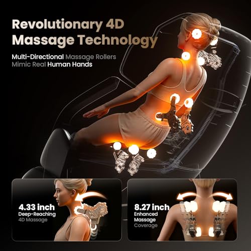 BOB AND BRAD iMaster Pro 4D Full Body Massage Chair, Co-Developed with Physical Therapists, 166° Zero Gravity SL-Track Recliner, Voice Control, Heat, Deep Tissue & Auto-Extend Calf for Tall Users BOB AND BRAD