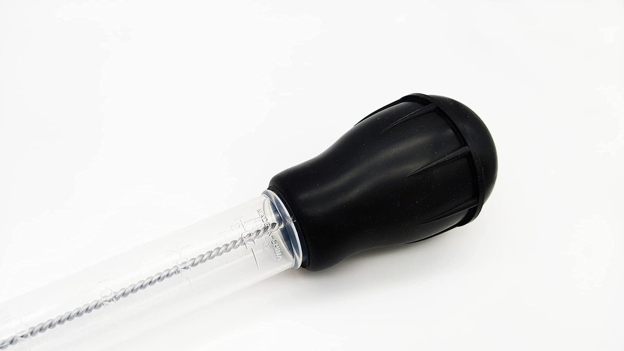 Turkey Baster Set, Turkey Injector Syringe with Cleaning Brush, Syringe Baster for Cooking - 11.5 inch Baster with Measurments for BBQ Grill Baking Kitchen Cooking HZXSDEG