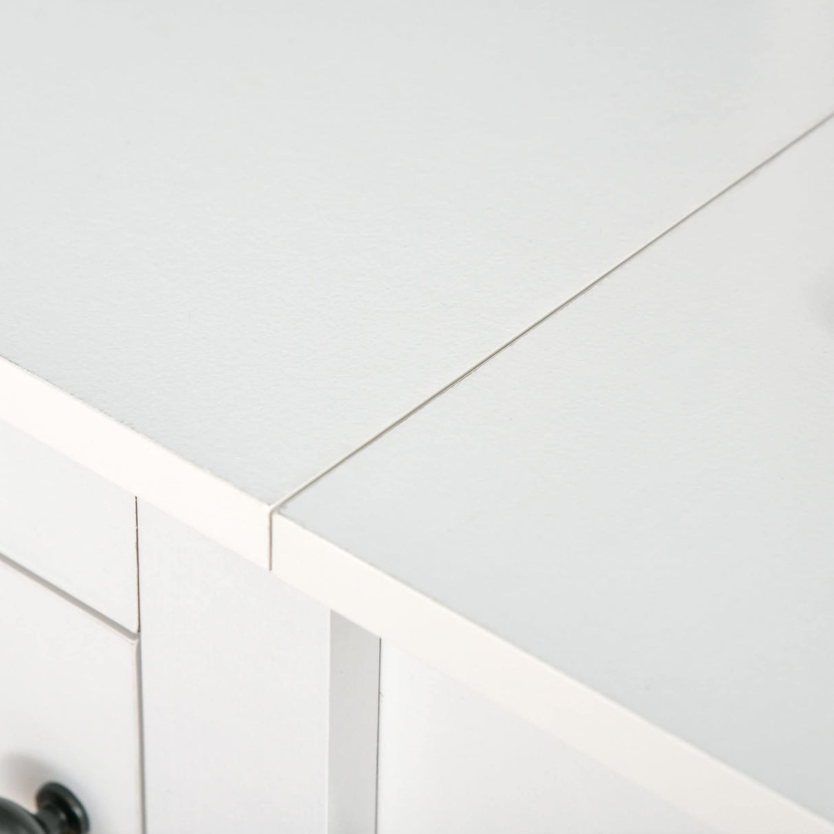 HOMCOM Farmhouse Computer Desk with Hutch and Cabinet, Home office Desk with Storage, for Study, White HOMCOM