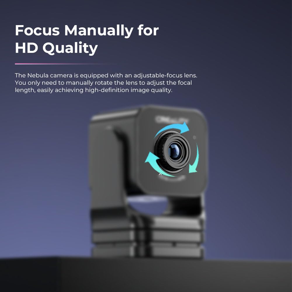 Creality Nebula Camera, 3D Printer Camera for 24H Real-Time Monitoring, Time-Lapse, Spaghetti Detection, Compatible with Sonic Pad, Nebula Pad, Ender 3 V3/Plus/KE/SE, CR-10 SE, HOLOT-MAGE/PRO Creality