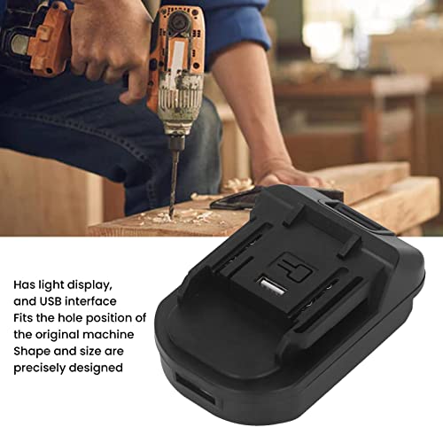 18V 20V Battery Adapter Converter with USB Interface for Electric Tool, ABS Battery Converter for Woodworking Power Tool Adapter Hilitand