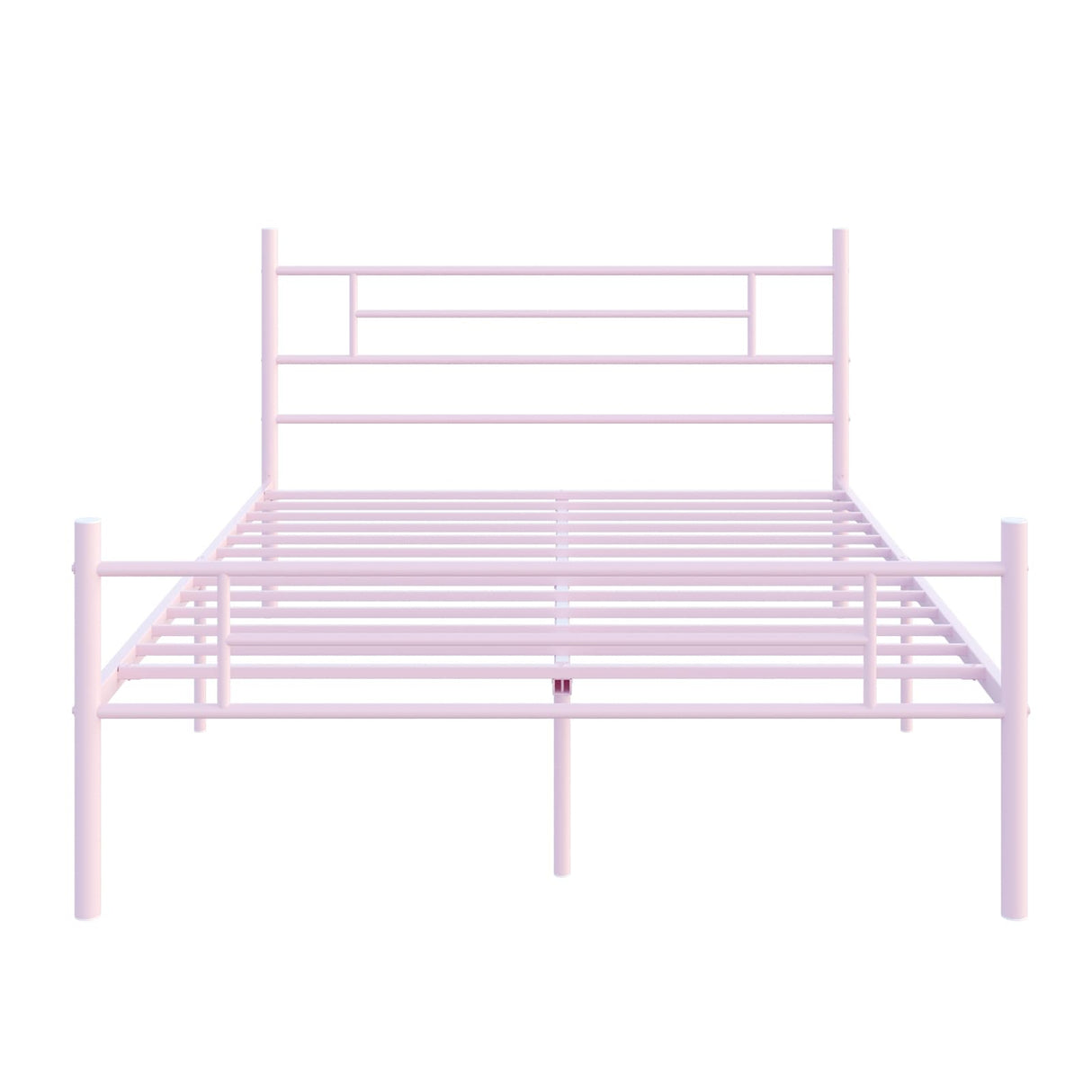 Novilla Queen Bed Frame with Headboard and Footboard, 14 Inch Metal Platform Bed Frame with Under Bed Storage, No Box Spring Needed, Strong Metal Slats Support, Pink Novilla