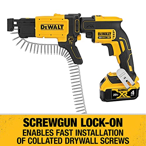 DEWALT Screw Gun Kit with Collated Drywall Attachment (DCF620CM2) DEWALT