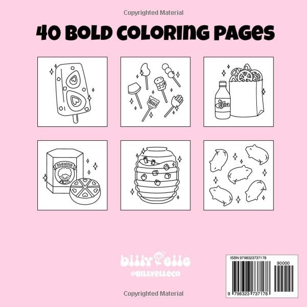 Mexican Food - Easy Coloring Book for Adults and kids - Relaxing coloring book Lindesa