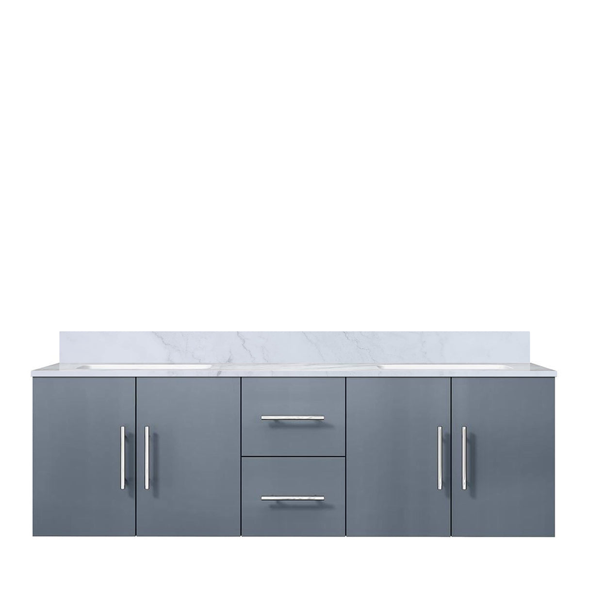 Bell+Modern Sonoma 60 in. W x 22 in. D Dark Grey Double Bath Vanity and Carrara Marble Top Bell+Modern