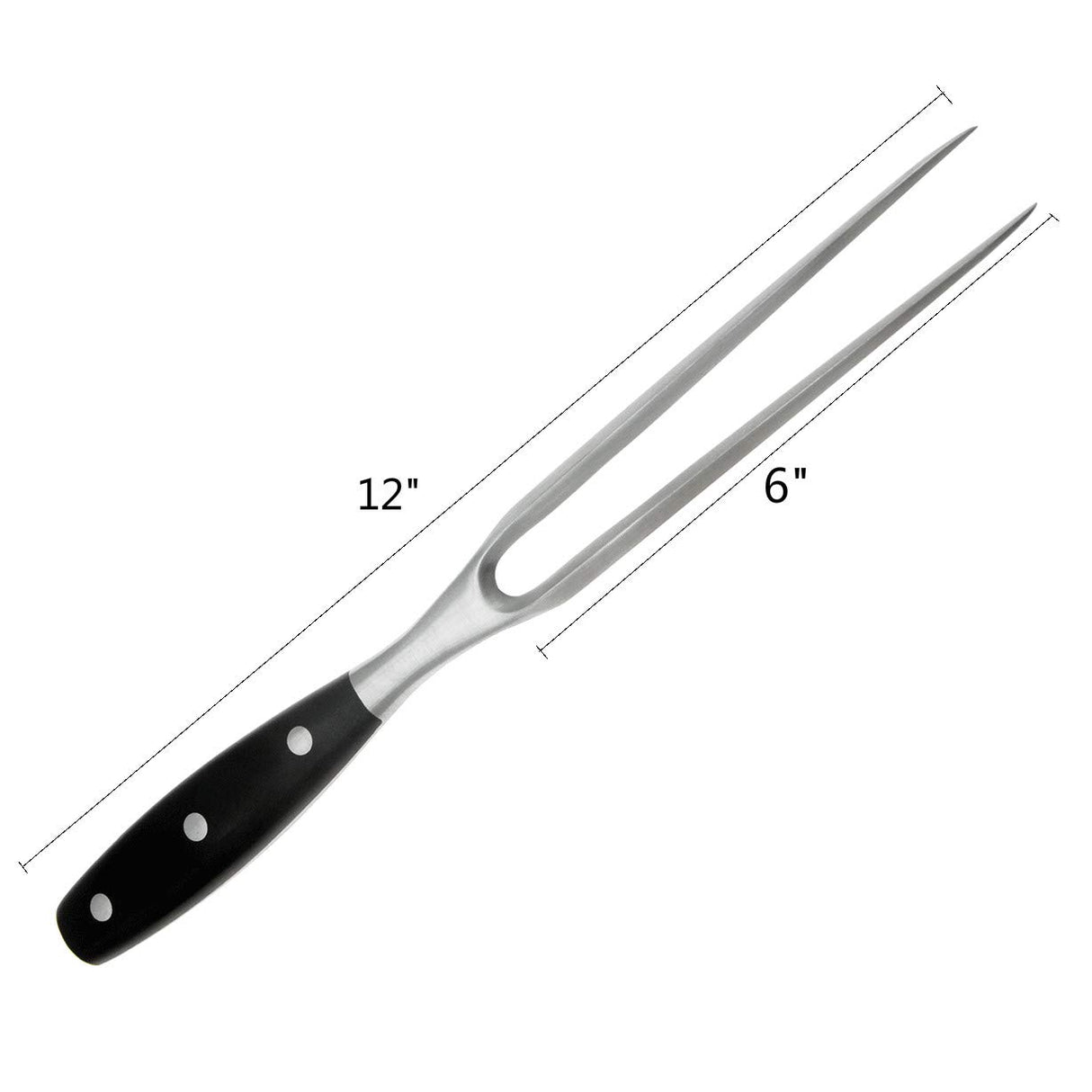 Kakamono Carving Fork, Meat Fork, 12 Inch Cooking Fork, Stainless Steel BBQ Fork, Long Metal Chef Pro Kitchen Forks for Barbecue, Serving, Cooking, Grilling, Roasting Kakamono