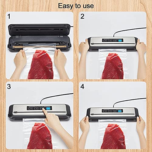 WiFi Sous-Vide-Machine & Vacuum Sealer Machine, Inkbird Sous Vide Cooker 1000W w/Recipes on APP Preset Cooker | Automatic Air Sous Vide Vacuum Sealing Inkbird