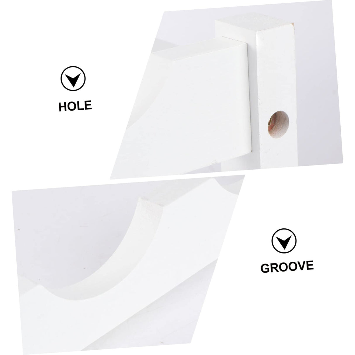 SHOWERORO Wood Wine Bottle Stand Wine Rack Decoration Wine Stand Countertop Wine Organizer Wine Storage Rack Wine Bottle Organizer Wine Rack Stand Wooden White Display Stand Vertical SHOWERORO