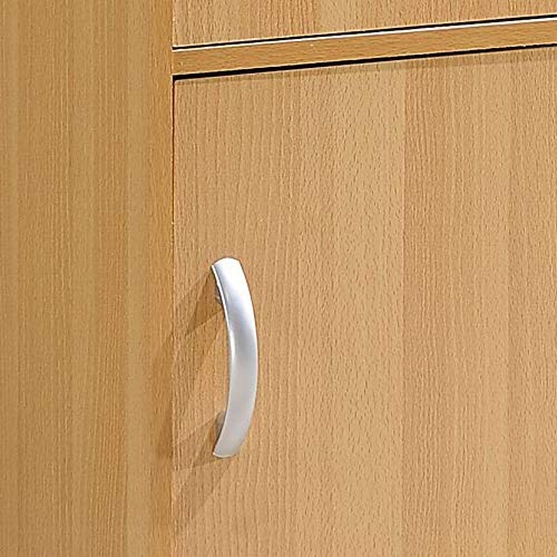 HODEDAH 3 Door Bookcase Cabinet, Beech Hodedah