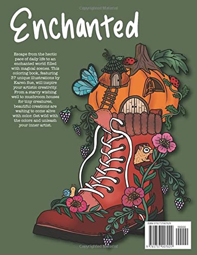 Enchanted: A Coloring Book and a Colorful Journey Into a Whimsical Universe WoodArtSupply