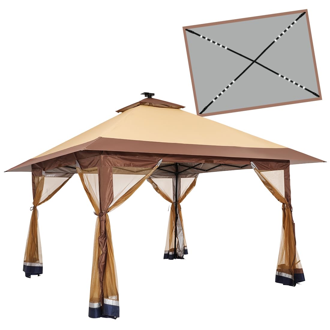 Suntime Pop Up Gazebo Polyester Canopy Tent OUTDOOR LIVING SUNTIME