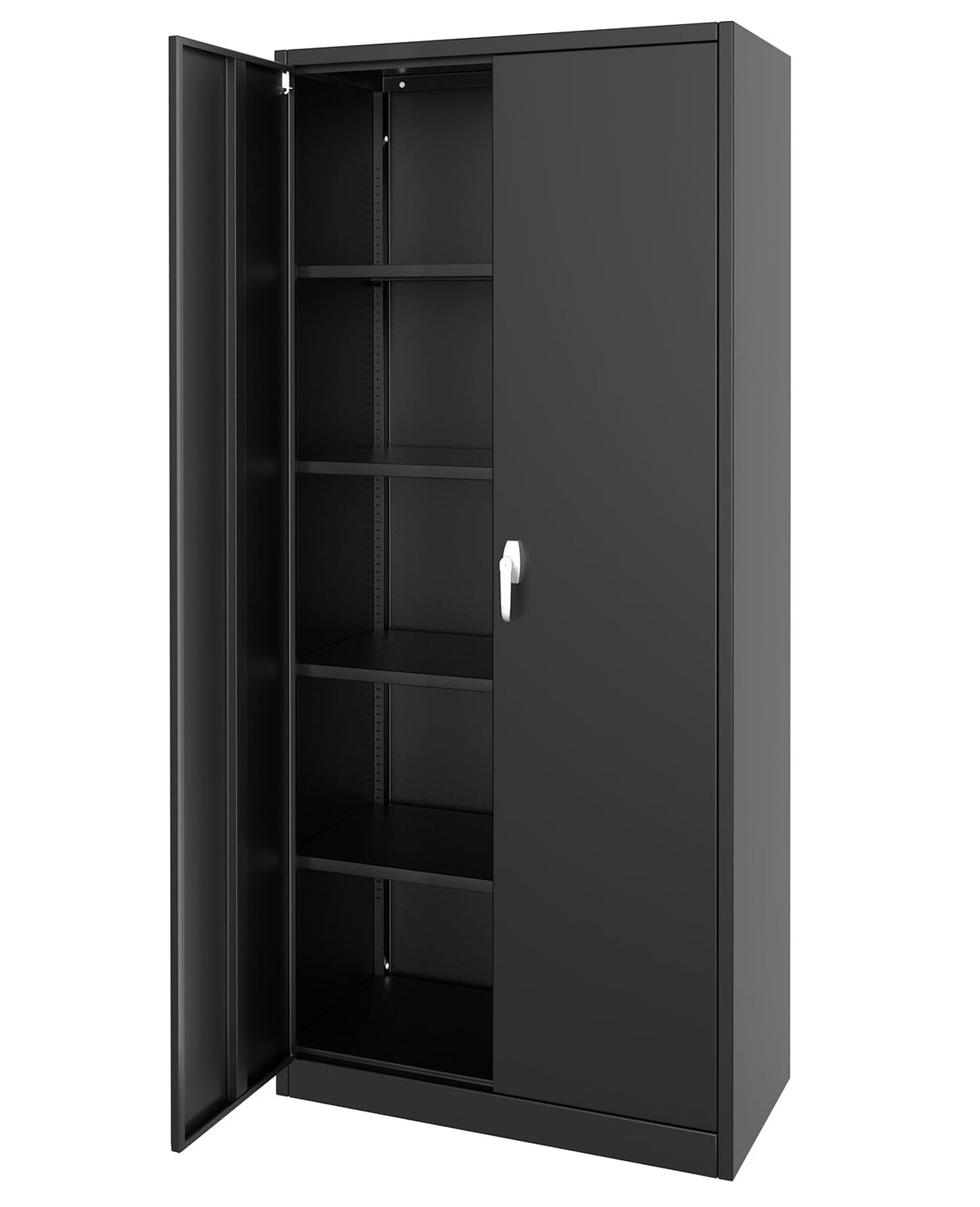 GarveeHome Metal Storage Cabinet with Lock, Steel Tool Cabinet with 4 Adjustable Shelves and 4 Adjustable Feet,Storage Organization for Home, Garage, Office, Shop 71" H GarveeHome