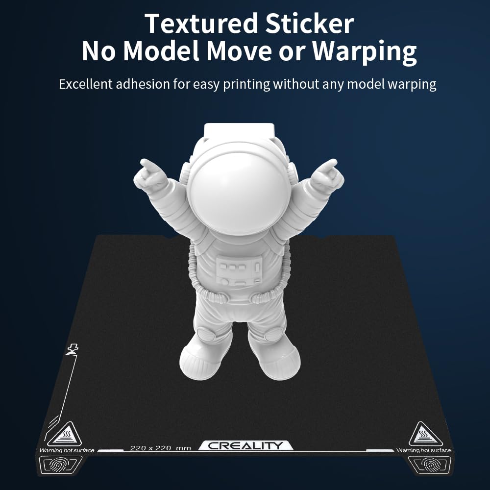 Creality Official Ender 3 V3 SE Build Plate, 235x235mm Textured Surface Flexible Removable Spring Steel Print Platform for Ender 3 S1/3 S1 Pro/3 V2 Neo/3 V3/3 V3 KE K1/K1C(No Magnetic Base) Creality