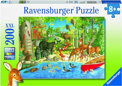 Ravensburger Woodland Friends 200 Piece Jigsaw Puzzle for Kids | Unique Piece Design | Enhances Concentration & Creativity for All Ages Ravensburger
