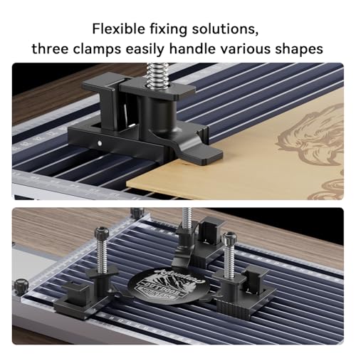Longer Nano Slide Extension for Nano Series – Expands Laser Engraving Area to 120x330mm, Longer Laser Engraving & Cutting for Laser Engraver, Includes 5 Clamps for Enhanced Stability Longer