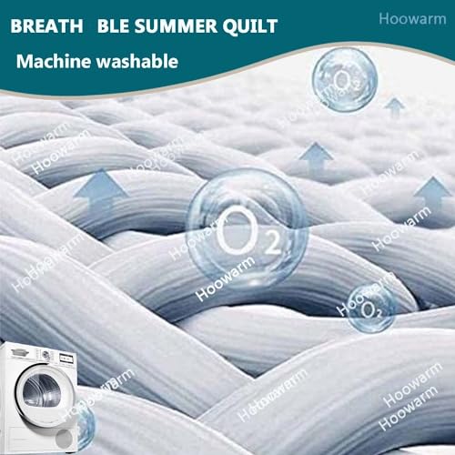 Cooler Comforter 150x200/180x200cm Double Single Cooler Quilt Lightweight Soft Summer Duvet King Size Down Comforter for All Seasons Washable Cooling Comforter for Hot Sleeper(4A,150x200cm/59x78in) Qwhyqxi