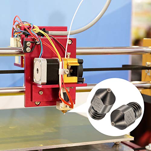 Mudder Hardened Steel Nozzle 0.4 Mm/ 1.75 mm 3D Printer Mk8 Nozzles High Temperature Wear Resistant Compatible with Ender 3/ Ender3 Pro, Prusa I3, Makerbot Creality Cr-10 All Metal Hotend Mudder