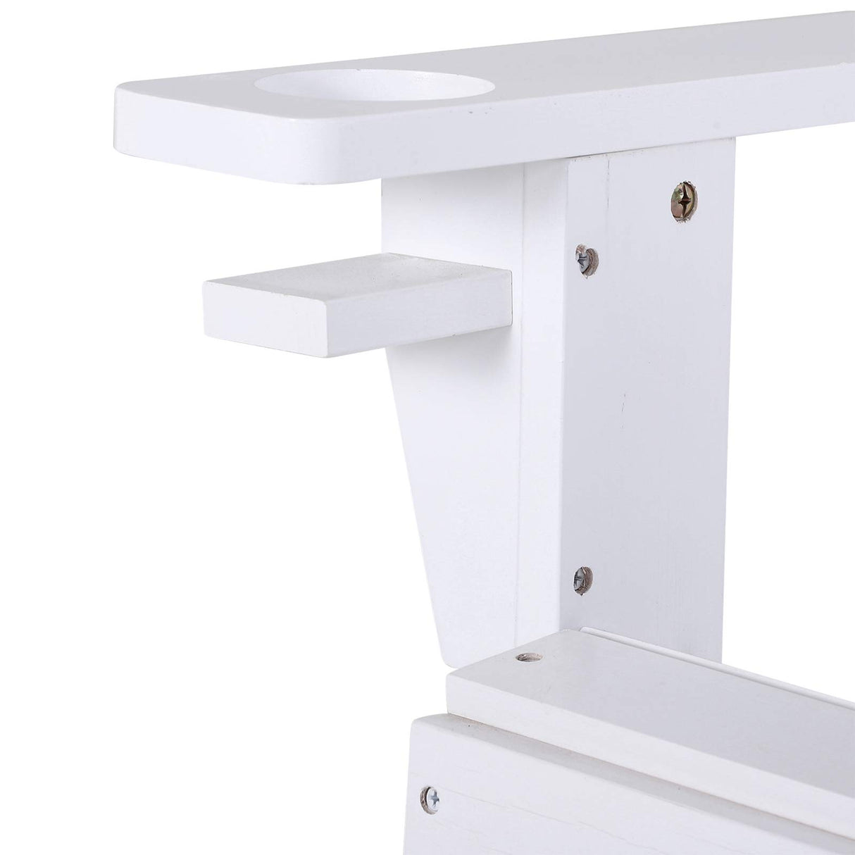 Outsunny Wooden Adirondack Chair, Outdoor Patio Lawn Chair with Cup Holder, Weather Resistant Lawn Furniture, Classic Lounge for Deck, Garden, Backyard, Fire Pit, White Outsunny