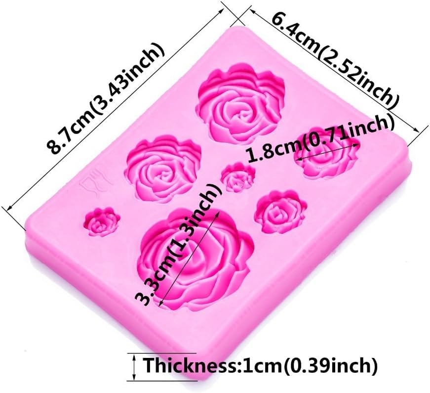 2PCS Rose Flowers silicone molds Cake Chocolate Mold wedding Cake Decorating Tools Fondant Sugarcraft Cake Molds ORIONE
