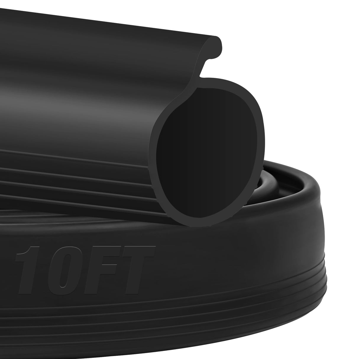 ToLanbbt 10FT Garage Door Seals Bottom Rubber 0.19" P Bulb Bottom Weather Seal, Overhead Garage Door Seal Replacement Weather Stripping (10 FT, Black) ToLanbbt