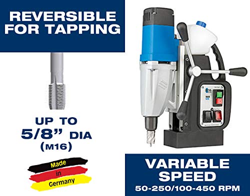 CS Unitec | MAB 465 Portable Magnetic Drill Press | 1150W 1-speed Benchtop Power Drill Machine w/up to 1-1/2" Diameter CS Unitec