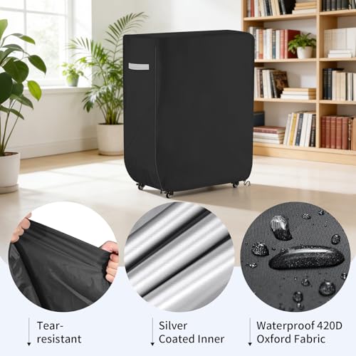 Roasivi Rollaway Bed Cover Heavy Duty Waterproof Universal Folding Bed Storage Cover with Zipper Dustproof Protector 39" L x 15" W x 44.8" H Black Roasivi