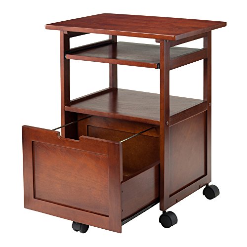Winsome Piper Home Office, Walnut, 24.02"W x 29.65"H x 17.32"D Winsome