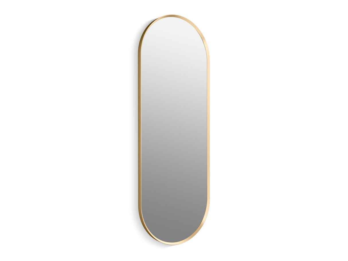 KOHLER Essential 22 in. X 60 in. Capsule Decorative Bathroom Vanity Mirror in Moderne Brushed Gold KOHLER