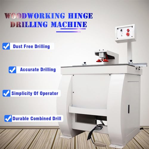 WYDDDARY Woodworking Dust-free Hinge Drilling Machine Hinge Boring Drill Press Machine Hinge Drilling and Boring Machine for Cabinet and Furniture (45-9.5) 110V 1500W 3400RPM 0-50mm Depth WYDDDARY