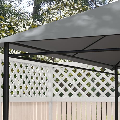 Outsunny 10' x 13' Gazebo Canopy Replacement, Outdoor Gazebo Cover Top Roof Replacement with Vents and Drain Holes, (TOP Cover ONLY), Light Gray Outsunny