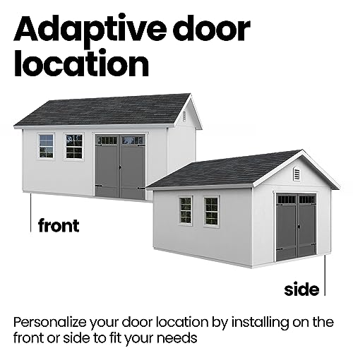 Handy Home Products Scarsdale 12x16 Do-it-Yourself Wooden Storage Shed Tan Handy Home Products