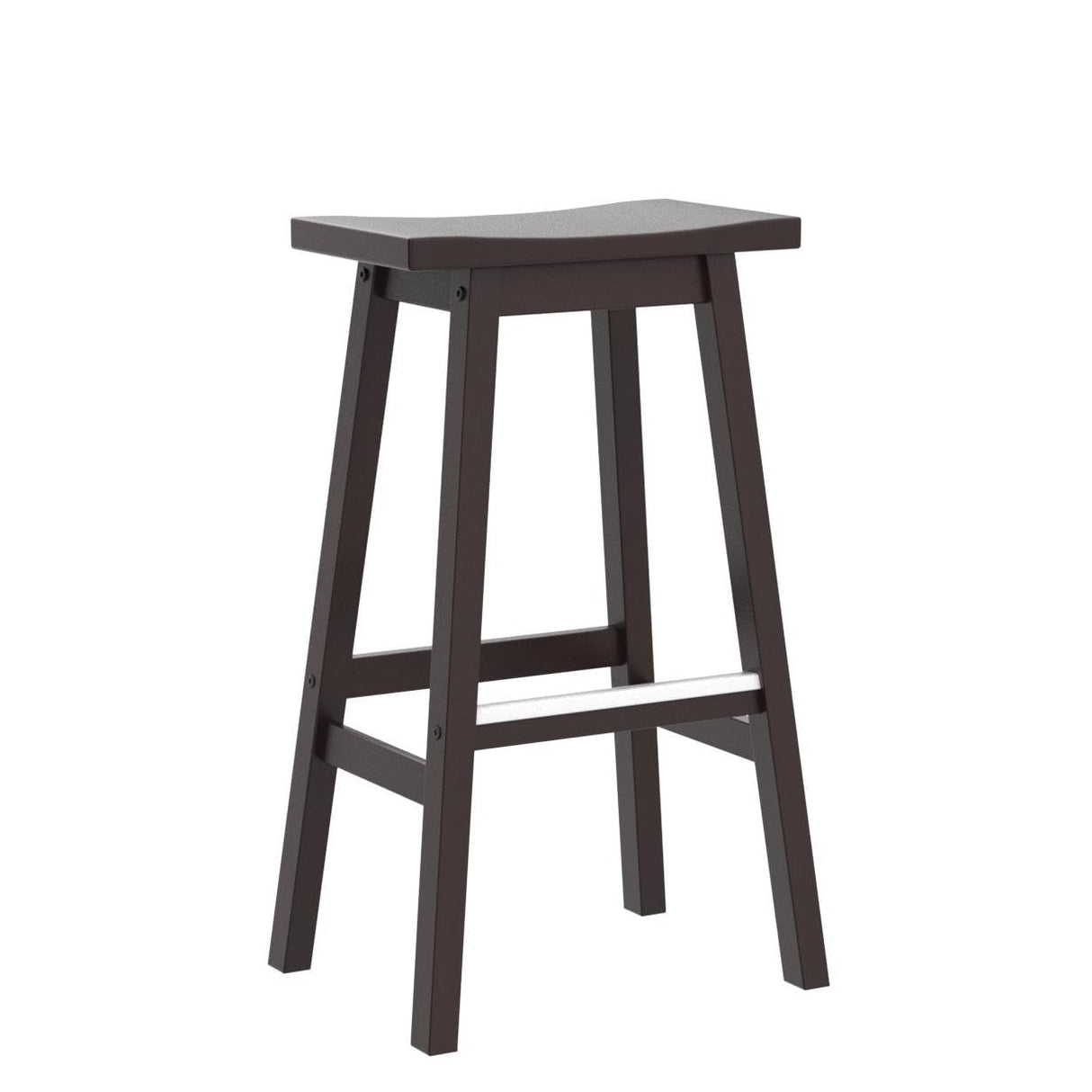 PayLessHere Bar Stools Set of 2 for Kitchen Counter Solid Wooden Saddle Stools 30-Inch Height Home Furniture Barstool, Brown PayLessHere