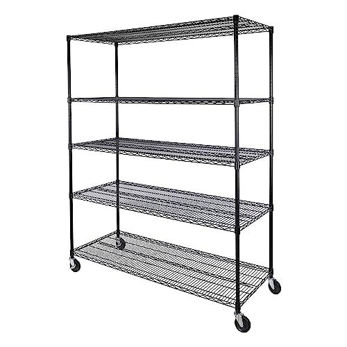 Seville Classics UltraDurable Heavy Duty NSF Solid Steel Wire Rack Storage Unit, Organizer for Garage, Warehouse, Office, Restaurant, Classroom, Seville Classics
