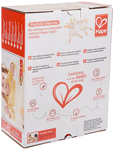 Hape Gourmet Play Kitchen Starter Accessories Wooden Play Set , White Hape