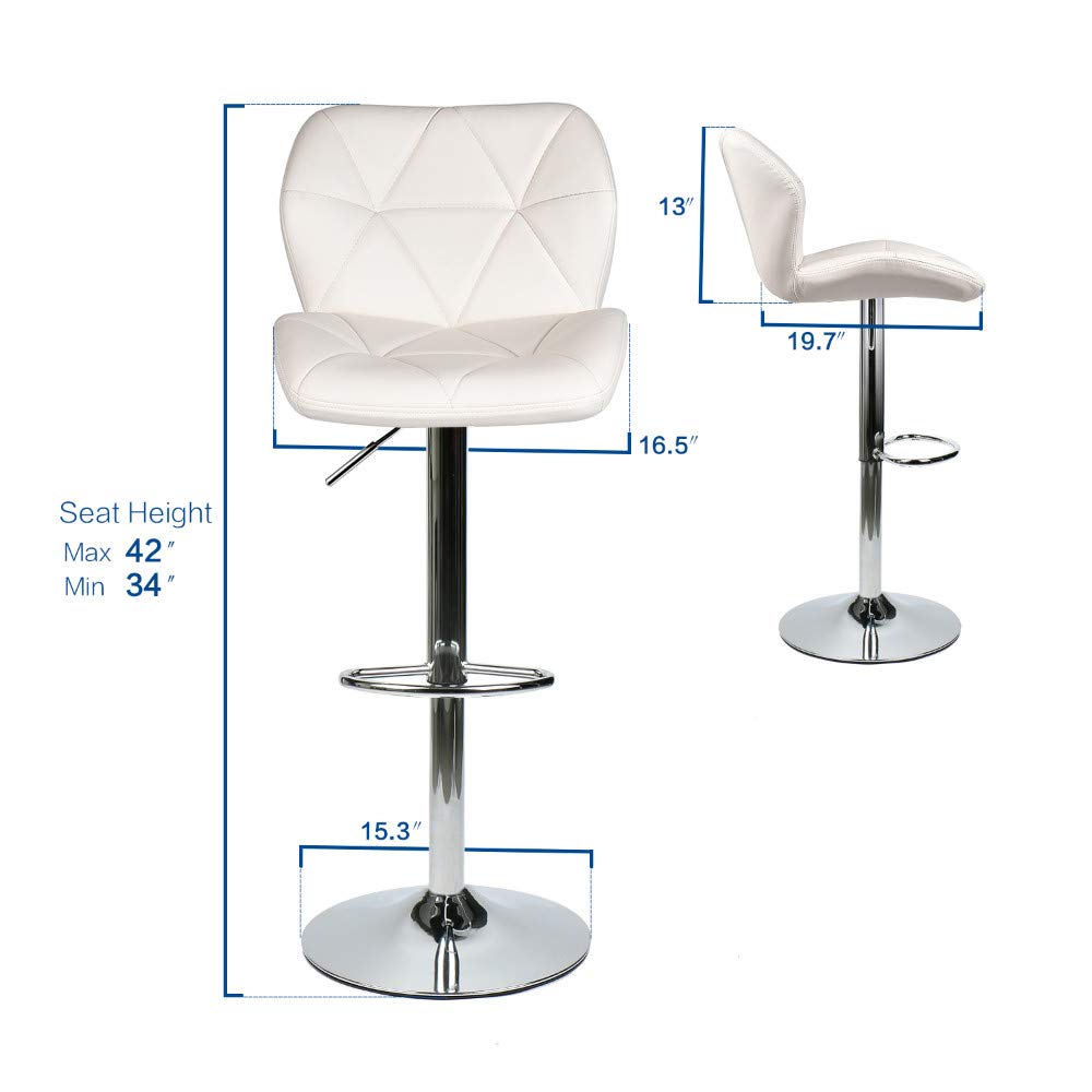 ARTETHYS Bar Table and Chairs Set of 3 White Heigh Adjustable Round Pub Desk and 2 Swivel White Counter Height Barstools for Dining Room Home Kitchen Bistro ARTETHYS