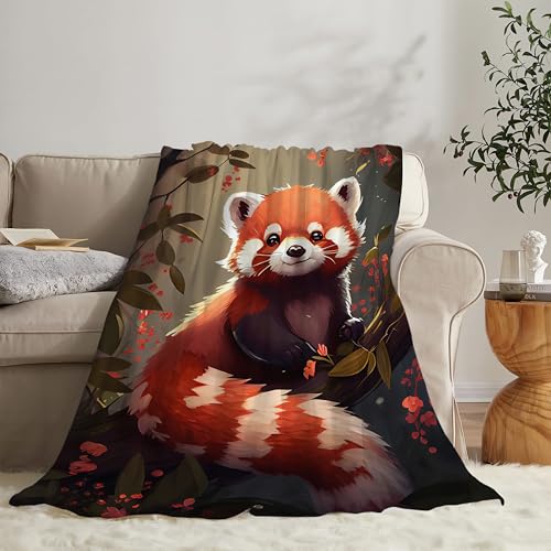Red Panda Blanket Red Panda Throw Blanket Gifts for Adults Men Women Boys Girls Kids Super Soft Cozy Plush Fluffy Fuzzy Fleece Blanket Decor 40''X50'' Fuzawet