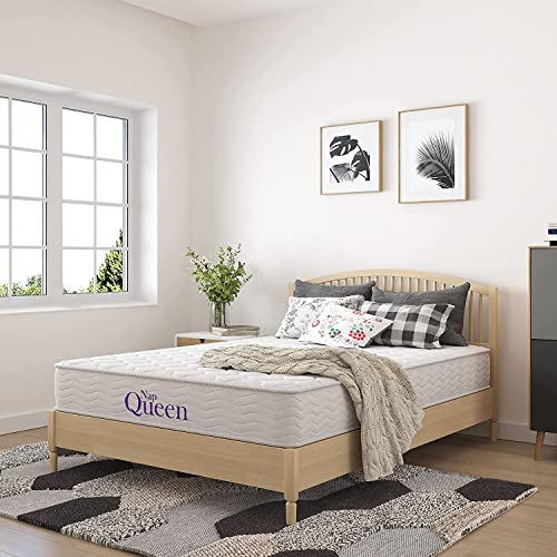 NapQueen 8 Inch Innerspring Queen Size Medium Firm Memory Foam Mattress, Bed in a Box,White NapQueen