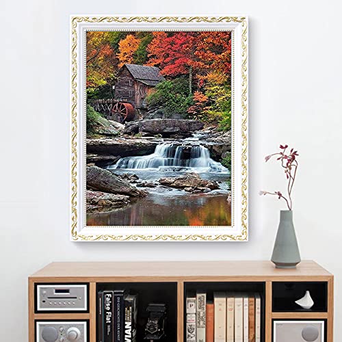 KTHOFCY 5D DIY Diamond Painting Kits for Adults Kids Waterfall Full Drill Embroidery Cross Stitch Crystal Rhinestone Paintings Pictures Arts Wall Decor Painting Dots Kits 15.7X11.8 in KTHOFCY