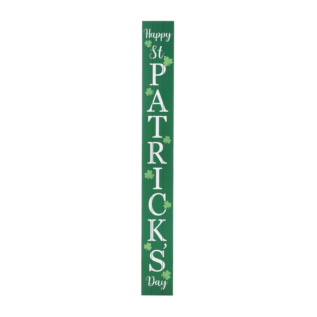 Glitzhome 60"L Wooden St. Patrick's Porch Sign, Happy St Patrick's Day Vertical Porch Decor for Home Front Door Yard Party glitzhome